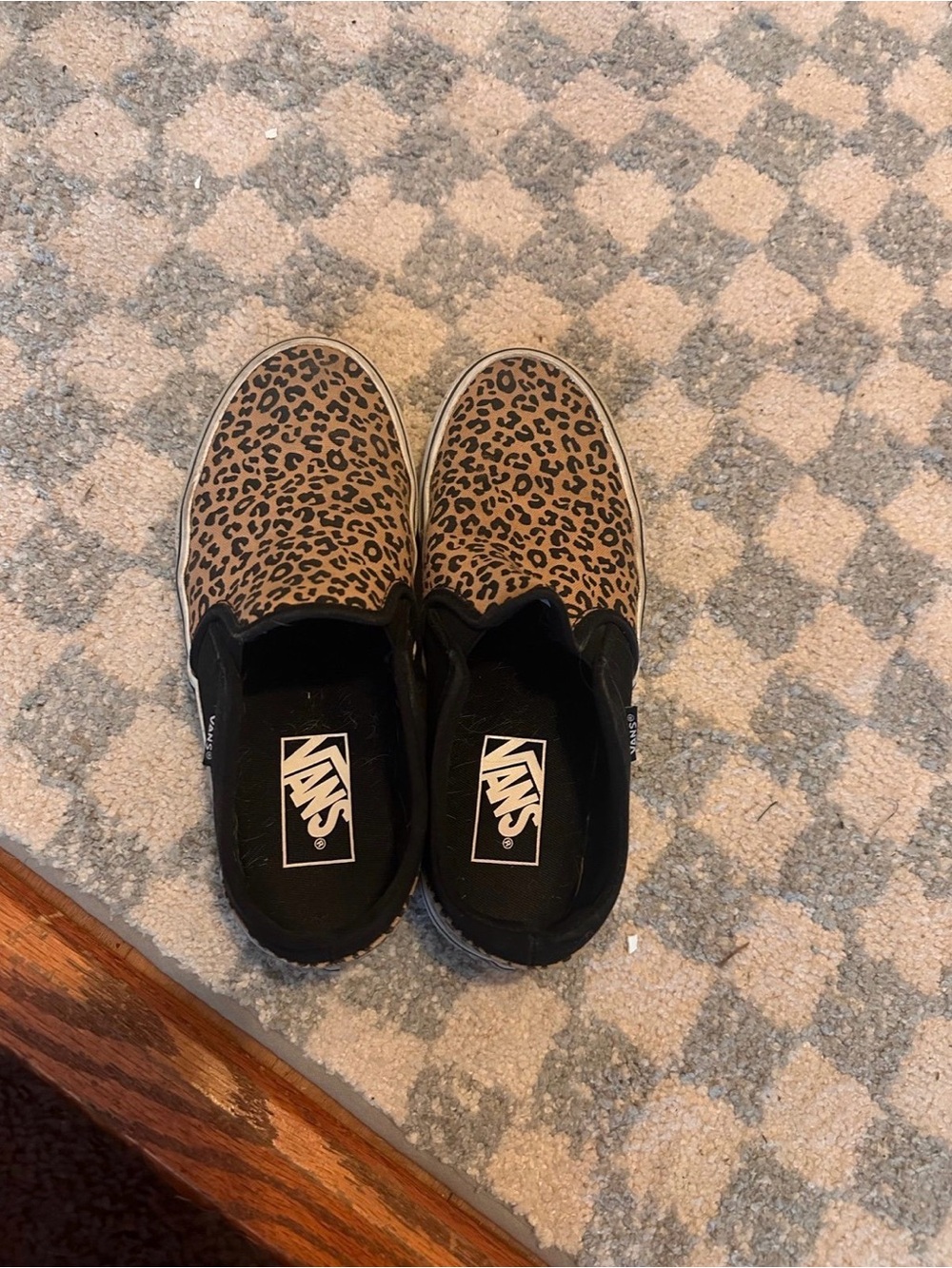 Vans Slip-On Leopard Print Loafers - Brown & Black